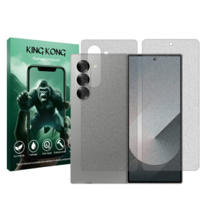 محافظ صفحه نمایش مات کینگ کونگ مدل Tough مناسب برای گوشی موبایل سامسونگ Galaxy Z Fold6 به همراه محافظ پشت گوشی