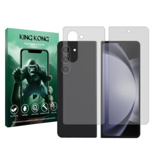 محافظ صفحه نمایش شفاف کینگ کونگ مدل Tough مناسب برای گوشی موبایل سامسونگ Galaxy Z Fold5 به همراه محافظ پشت گوشی